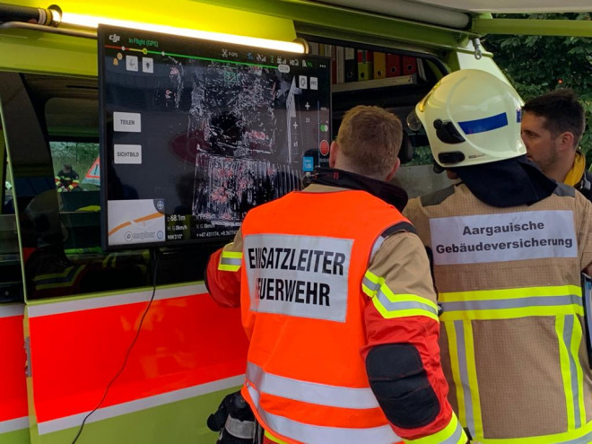 Der 1. Drohneneinsatz beim Grossbrand in Spreitenbach