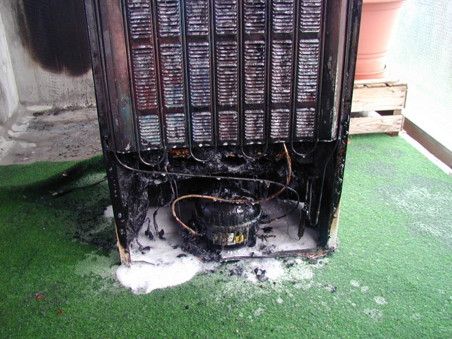 Brand durch defekten Kühlschrank